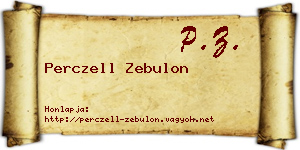 Perczell Zebulon névjegykártya